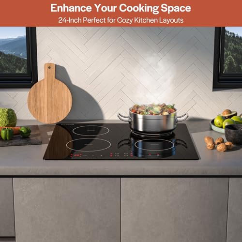 Image of Empava Ease 24 inch Induction Cooktop 4 Burner, Drop-in, Hardwired