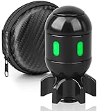 Dilabnba Atomic Bomb Fidget Spinner Desk Toys, Metal Fidget Desktop Toy, EDC Finger Spinning Toy, Cool Light Up Office Table Decor Gadgets Gift for Dad Teens Men - Black