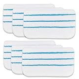 Magicmops 6 Pack Washable Microfiber Steam-Mop Cleaning Pads Compatible with All Black+Decker Steam Mops, SM1600, SM1610, SM1620, SM1630, SMH1621, HSMC1300FX, HSMC1321, HSMC1361SG