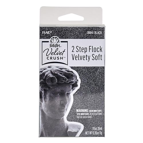 FolkArt Velvet Crush 2 Part Flocking Kit, Black