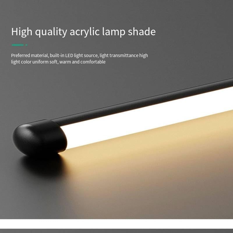 Generic Simple Modern Light Luxury Long Strip Grille Light Minimalist Living Room Background Wall Light Bedroom Bedside Light Hotel Lamps, Black, 592887681087