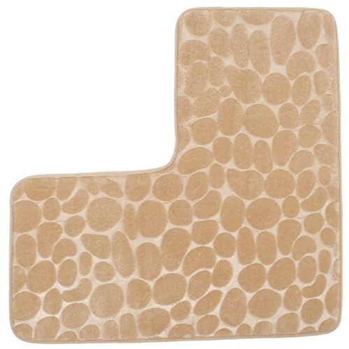 Tapis de bain en L anti-dérapant pour sol sec et sécurisé en angle 32x16