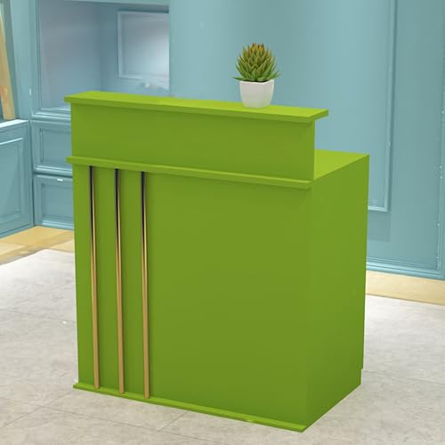 Modern L-Shaped Reception Desk with Counter Lockable Drawer Office Cabinet Small Cash Register Stand for Retail and Checkout Stylish Workstation for Businesses.