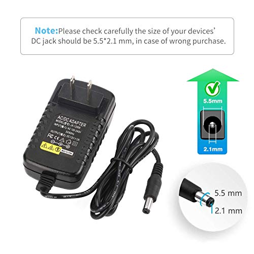 Ac Adapter, 12V/2A Ac Dc Switching Power Supply Adapter(Input 100-240V, Output 12V 2A) With Dc Connector 12V / 2A（1 Pack） #TOP3
