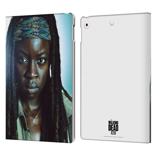 Housse iPad 10.2 The Walking Dead Michonne étui portefeuille cuir antichoc