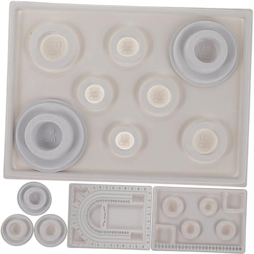 Plateau de perles en silicone avec échelle de mesure pour création de bijoux et colliers