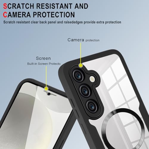 Coque transparente Samsung S24 FE 5G MagSafe : housse PC et silicone