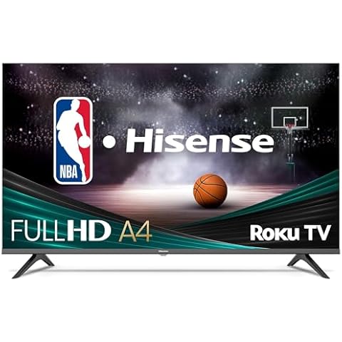 Hisense 40-Inch Class A4 Series FHD 1080p Smart Roku TV with Alexa Compatibility (40A4NR, 2024 Model) - Dolby Audio, Slim Bezel Design, Google Assistant Cover