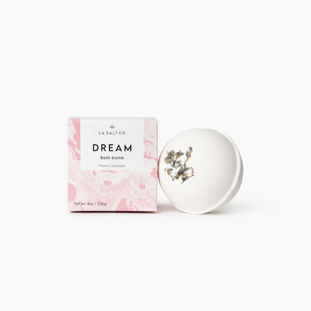 Dream Bath Bomb, 8 OZ - Large, Handmade with Natural Ingredients, Mineral-Rich Himalayan Salt, Cruelty-Free, Made with Pure Therapeutic Grade Essential Oils
