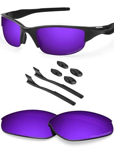 Image of BLAZERBUCK Anti-salt Polarized Replacement Lenses & Sock Kit for Oakley Half Jacket 2.0 OO9144 /Half Jacket 2.0 Asian Fit OO9153 - Cosmic Purple