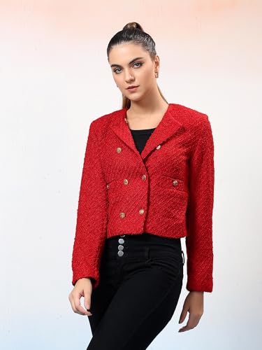 Image of KOTTY Bold & Beautiful Women's Solid Color Blazer - The Ultimate Style Statement