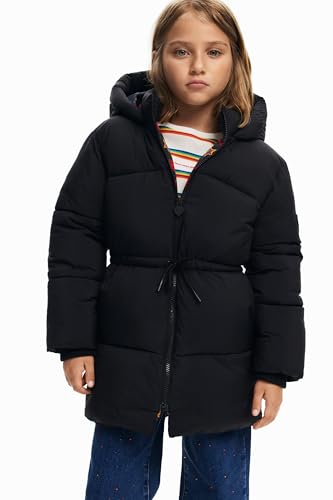Desigual Girl Woven Padded Long Overcoat