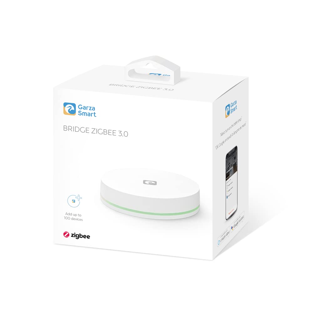 Garza – ZigBee 3.0-Bridge für zu Hause. Verbinden Sie bis zu 100 Zigbee-Geräte mit einem stabilen und sicheren Netzwerk. Kompatibel mit Zigbee-Geräten Anderer Marken, Alexa und Google Assistant.