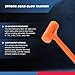NEIKO 02849A 4 Lb Dead Blow Hammer, Neon Orange | Unibody Molded | Checkered Grip | Spark and Rebound Resistant