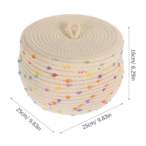 Cesta de cuerda de algodón con tapa Mikikit para maquillaje 3