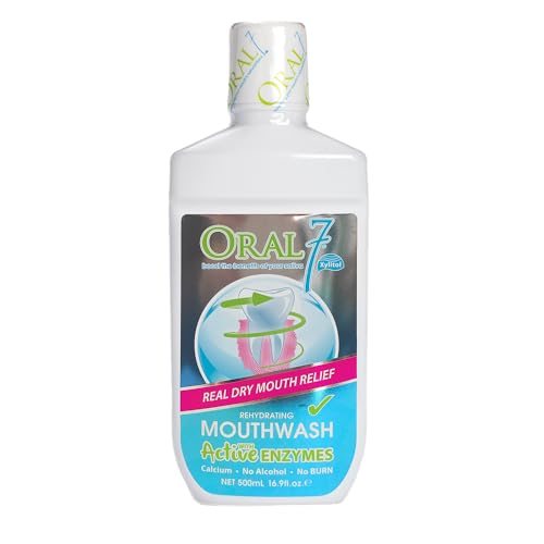 Oral7 Dry Mouth Mouthwash - Alcohol-Free Oral Rinse with Xylitol 17 Ounce