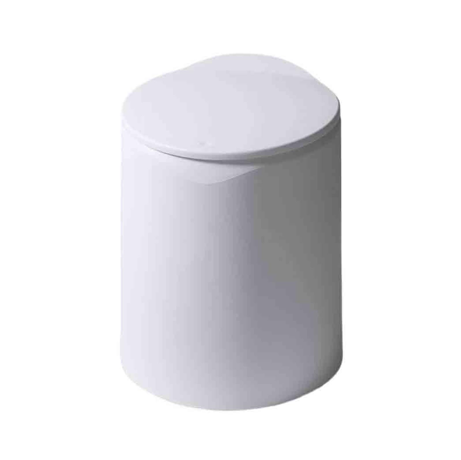 Waste Bins Garbage Bin Bathroomliving Room Household Kitchen Press Type Bedroom With Lid Large Capacity(White,Medium)