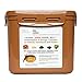 Price comparison product image Crazy Korean Cooking Premium Kimchi, Sauerkraut Fermentation and Storage Container with Inner Vacuum Lid (3.4L (0.9 Gal) Sandy Brown)