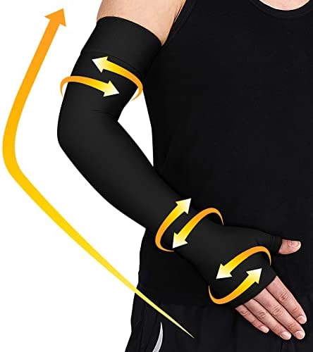beister 20-30 mmHg Compression Arm Sleeve with Thumb Support for Women Men