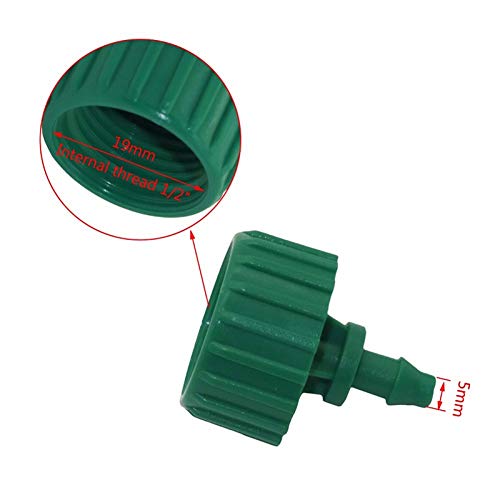 Conectores de manguera LRJSKWZC Jardín Conector de grifo de 1/2" rosca hembra de 4/7 mm Manguera conector de la manguera de jardín Accesorios de riego Agricultura Conjunta 100 piezas