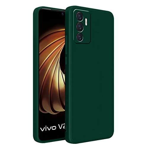 Image of LIRAMARK Silicone Soft Back Cover Case for Vivo V23e 5G / Vivo S10e 5G / Vivo Y75 4G (Silicone Green)