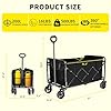 500LBS Collapsible Foldable Wagon Carts - 200L Large Collapsible Wagon Cart with 360° Swivel Brakes Wheels, Portable Utility Lightweight Folding Cart for Camping Shopping Garden & Fish #1