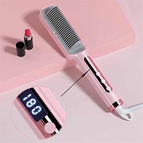Peine alisador eléctrico profesional para cabello húmedo y seco, antiquemaduras, con función de rizador miniatura 5