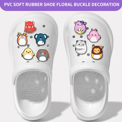 SULIVES 33PCS Squishmallow Croc Charms Set - Waterproof PVC Shoe Decorations Compatible for Crocs, Durable Shoe Accessories, Stitch Croc Charms for Parties