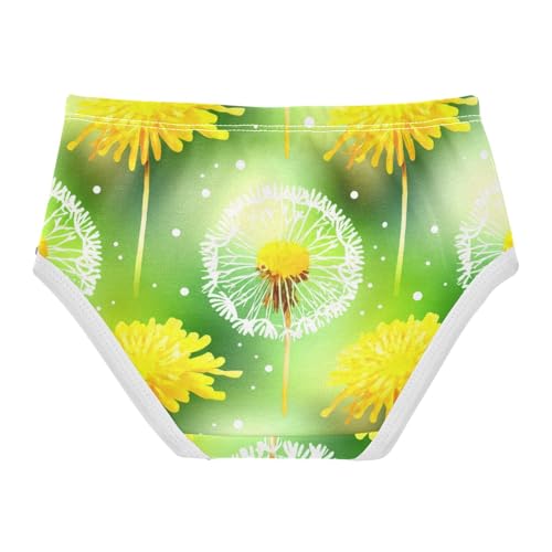 Grass Green Dandelion Bloom Girls Underwear Toddlers 2t Cotton Panties Little Girl Animals Briefs Kids Undies2