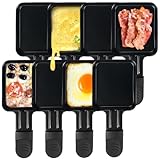 LeuKoles 8er-Pack Raclette-Grillpfännchen, Antihaftbeschichtung Mini-Käsepfännchen, Zusätzliche...
