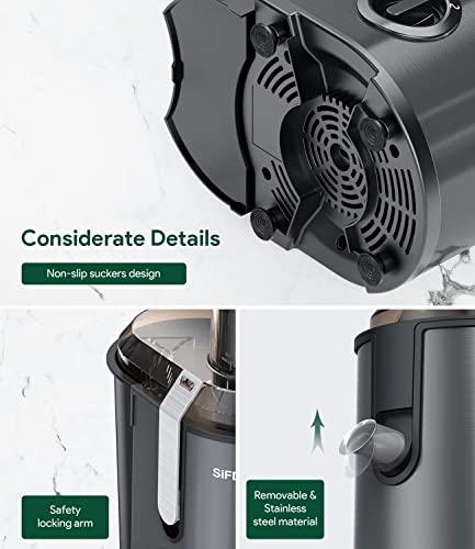 Sifene Juicer Machine, 800W Juicer With 3.2" Big Mouth For Whole Fruits And Veggies, Juice Extractor With 3 Speeds Settings, Easy To Clean #TOP5