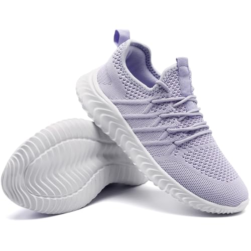 Image of Women's Tennis Running Walking Shoes Slip on Casual Non Slip Athletic Workout Gym Sneakers Fashion Lightweight Breathable Mesh Jogging Work Sports Outdoor Shoe