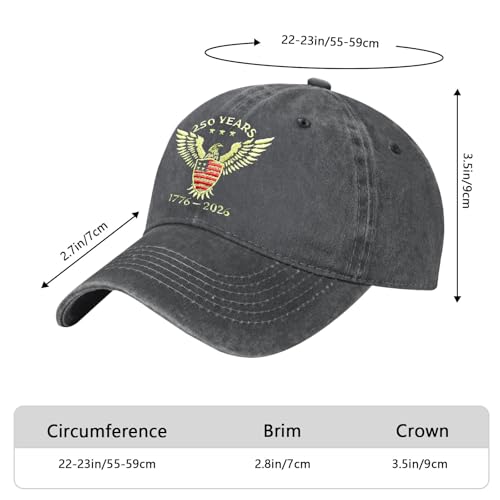 Image of Embroidered Baseball Cap for Women Men Vintage Adjustable Washed Distressed Denim Baseball Hat