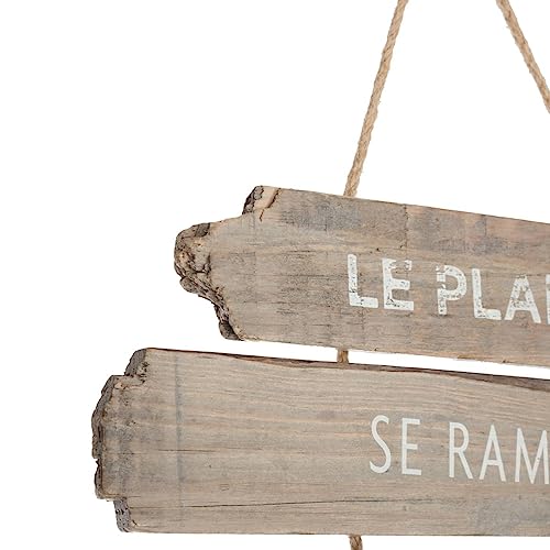 Déco murale suspendue bois lin HT-668 Atmosphera