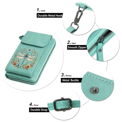 Image of KUKOO Small Crossbody Bags for Women PU Leather Cell Phone Purse Wallet with Credit Card Slots