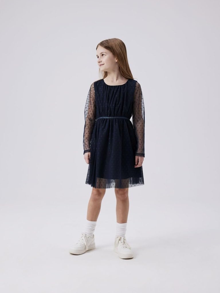 NAME IT Nkfvabos Ls Dress Noos Dziewczynki Nkfvabos Ls Dress Noos (1 w zestawie)