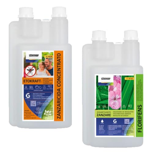 STOCKER Kit Antizanzare Professionale 40004 (2x1L) | Etokraft Zanzaricida PMC