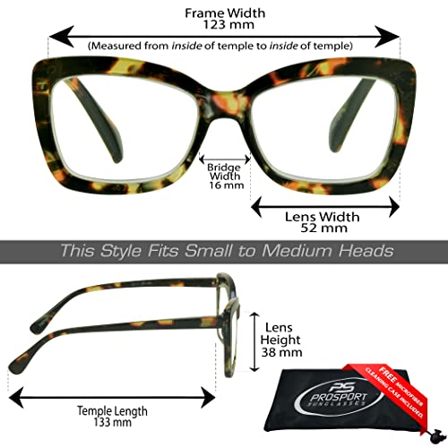 Image of proSPORT Women Cat-Eye Reading Glasses Full Lens Readers NOT BIFOCAL