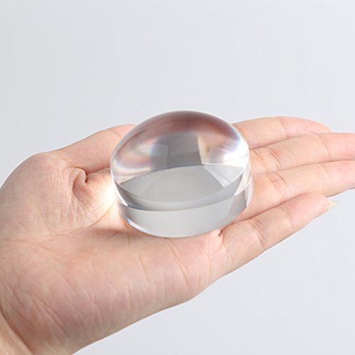 Preisvergleich Produktbild 1.97 Inch Acrylic Paperweight Reading Magnifying Glass / dome Magnifier / paperweight Optical Half Ball Lens (50mm) by COSTIN