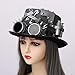 GRACEART Unisex Steampunk Top Hats with Goggles for Women Men
