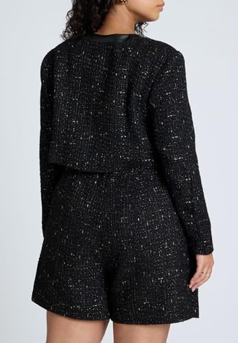 ELOQUII Women's Plus Size Cropped Tweed Jacket2