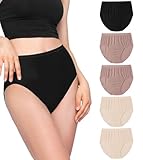 LAPASA Women's Quick Dry Travel Underwear Mesh Hiking Briefs Activewear Stay Fresh Panties 5 Pack Terraversal L121 Large Briefs: Moca,Moca,Nude,Nude,Black