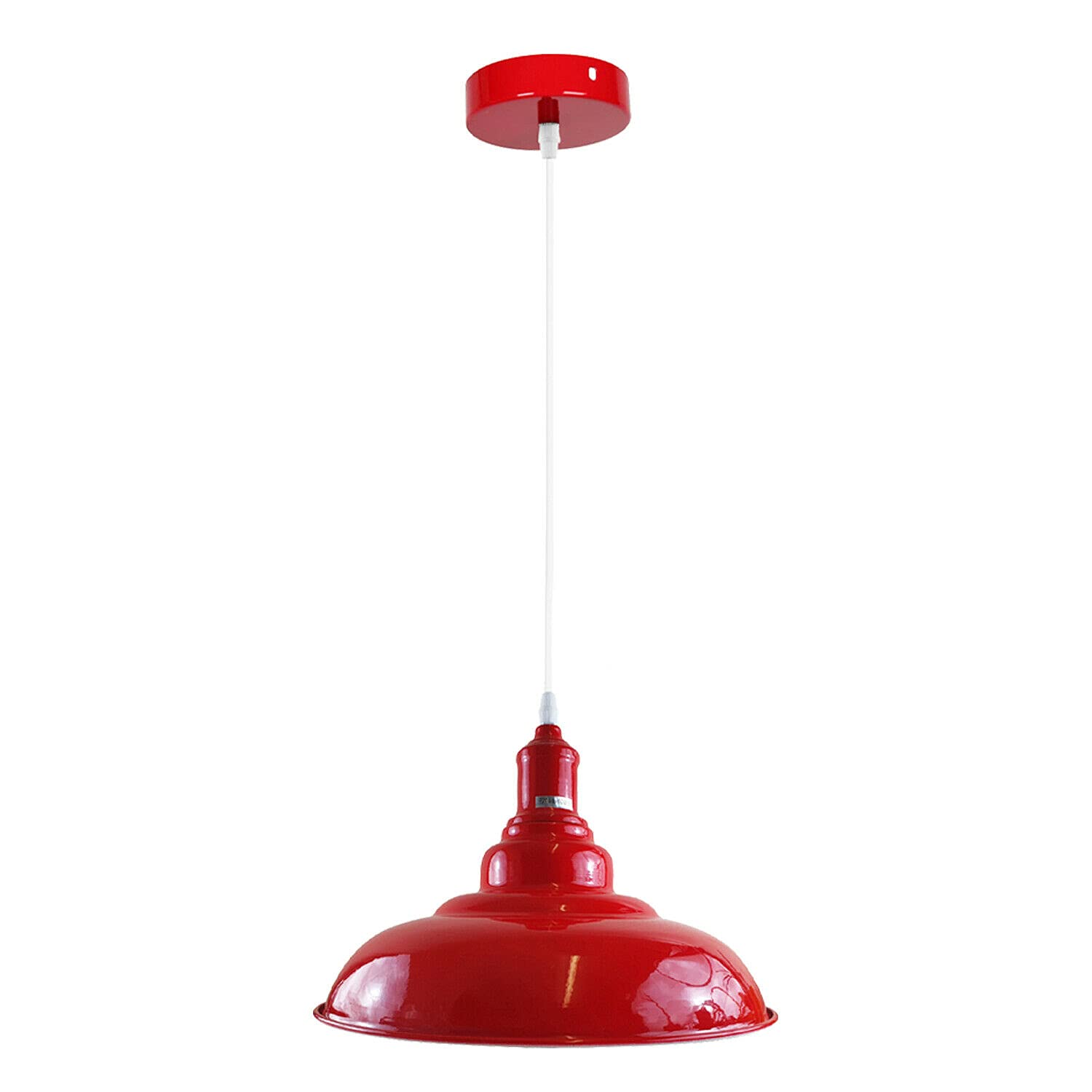 DC VOLTAGE Modern Vintage Red Ceiling Pendant Lights Modern Hanging for Kitchen Bed Room Living Room and Dining Room (with Out Bulb, Semi Curvy)