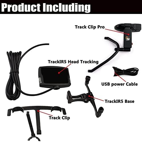 6DOF Head Tracker do gier na PC z czujnikiem IR, True 6-Axis Posture Tracking dla Flight Sim Racing FPS, Łatwa kalibracja F12, Wciągające wrażenia VR, Kompatybilne z głównymi tytułami, Profesjonalne