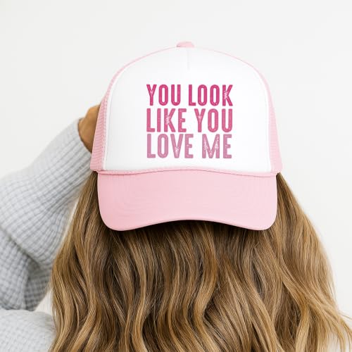 Image of You Look Like You Love Me Trucker Hat Country Song Lyrics Adult Classic 5 Panel Mesh Snapback