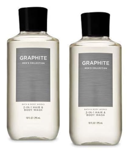Bath and Body Works For Men 3-in-1 Hair, Face & Body Wash - Value Pack lot of 2 - Full Size (Graphite)