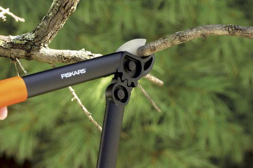 Fiskars 12 Foot Extendable Pole Saw & Pruner, Orange (393951-1001) & Powergear 15" Super Pruner/Lopper - Steel Blade Garden Lopper And Tree Pruner #TOP5