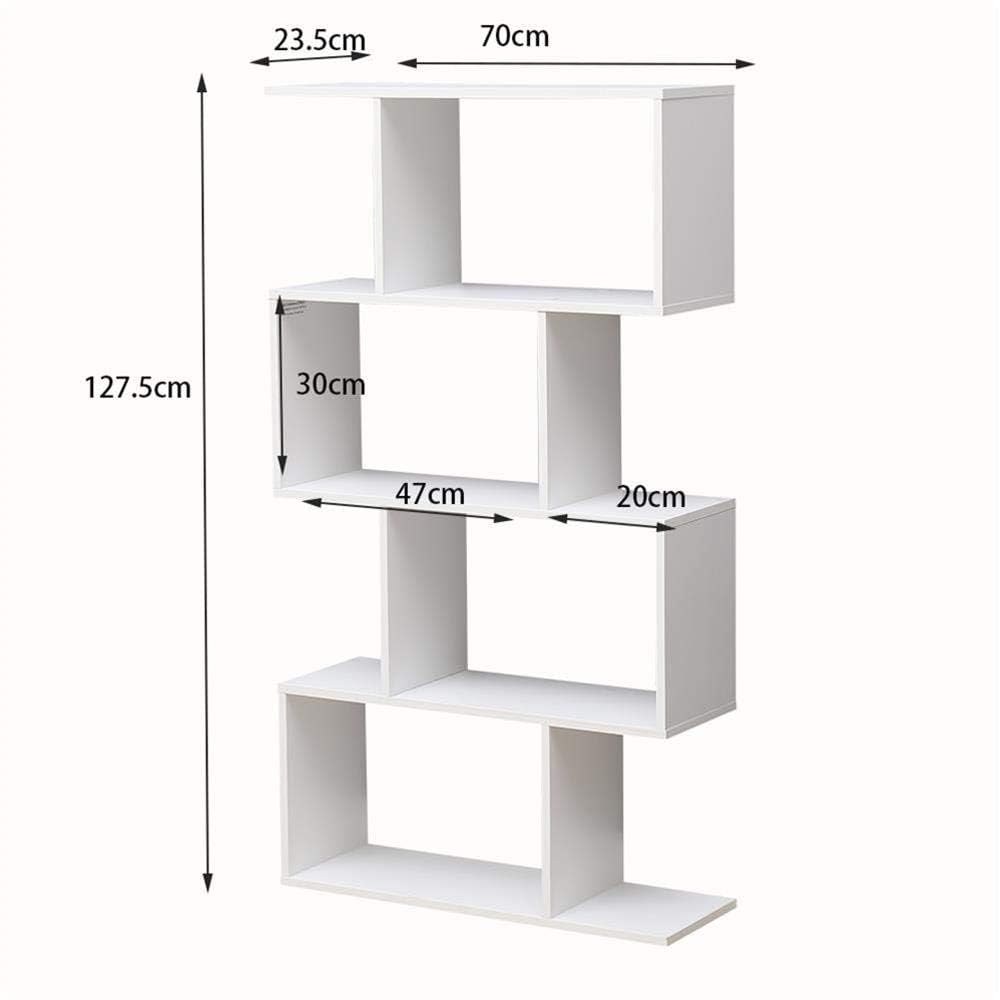 Libreria Scaffale Bianca Ufficio Moderna Contemporanea Bifacciale Divisorio Legno Casa Giorno 70x23.5x127.5 Autoportante Mensole Scaffali Cubi Muro Design Ingresso Soggiorno