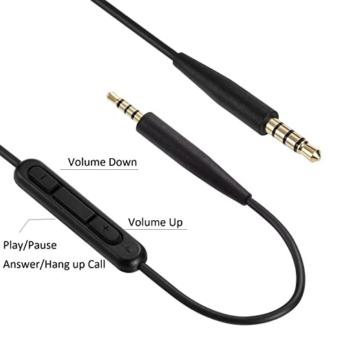 Cable de audio auxiliar 3.5mm a 2.5mm con micrófono miniatura 3