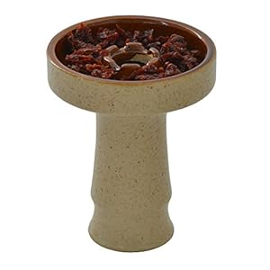 Kitosun Phunnel Hookah Bowl – 100% Clay Ceramic with Glaze Big Shisha Hookah Tobacco Bowl with 6 Gaps Funnel for Hookah Shisha Smoking Hold 15-20 grams Shisha Flavors Evenly Heat Easy Cleaning